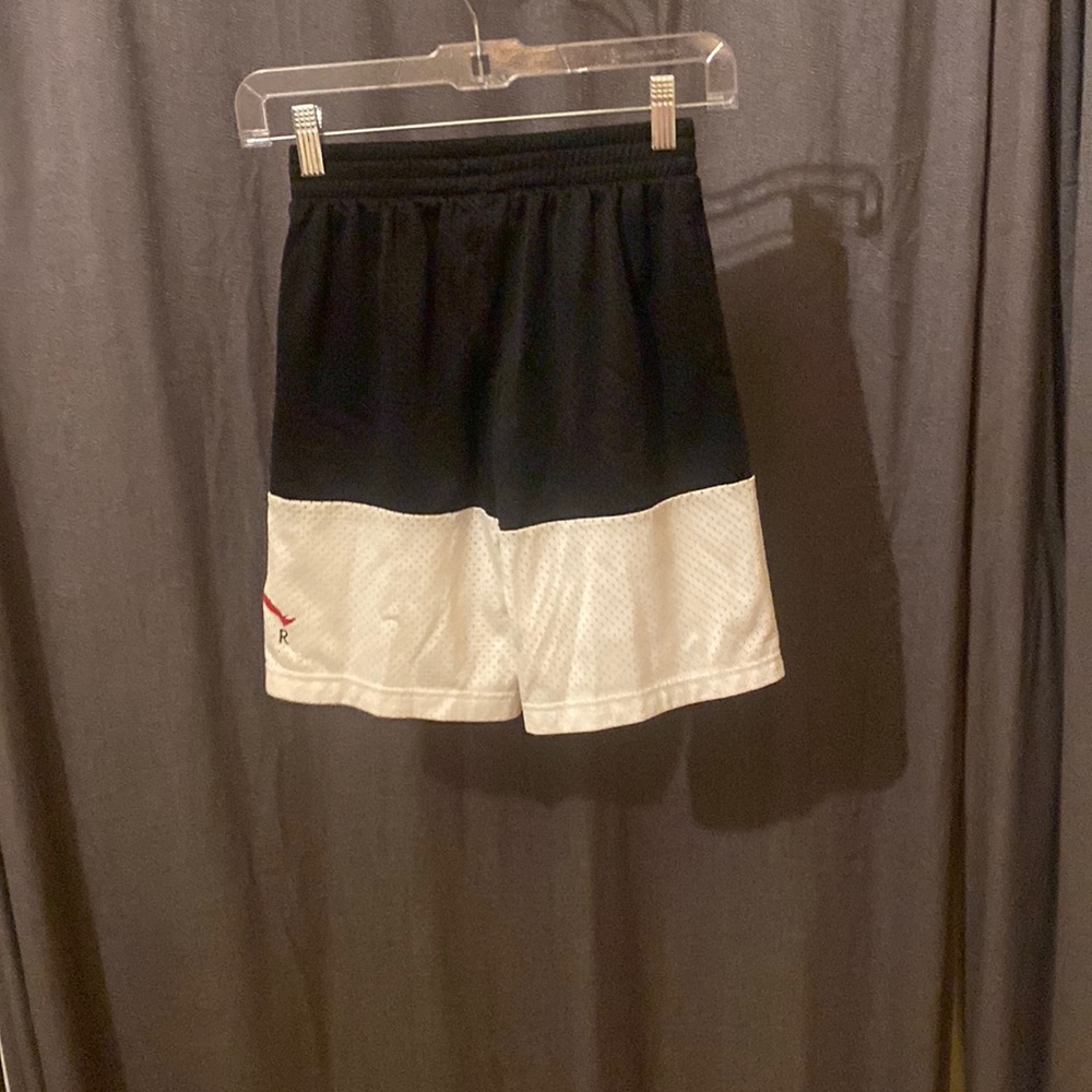Black and white jordan shorts